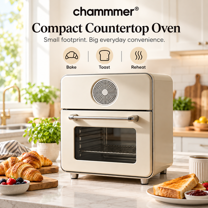 Smart Multi-Functional Electric Oven with 360° Hot Air Circulation, Precise Temperature Control, Steam Cooking & Easy-Clean Liner, All-in-One Solution for Healthy Home Baking & Grilling, Beginner-Friendly.🍳