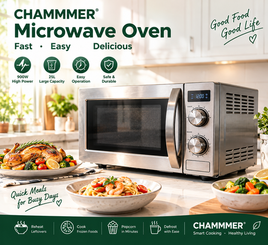 Smart Household Microwave Oven with 360° Even Heating, Adjustable Power Levels, One-Touch Quick Heating, Easy-Clean Cavity, Quiet Operation, Perfect for Baby Food & Reheating, Beginner-Friendly.🥘
